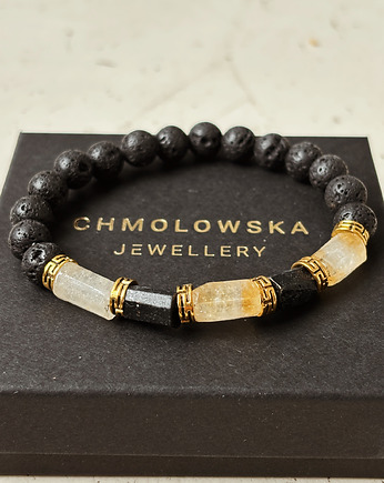 Bransoletka męska Cytryn i Turmalin, Chmolowska Jewellery