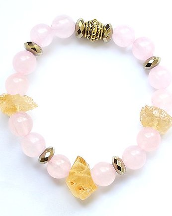 Cytryn kwarc różowy piryt, KEIT