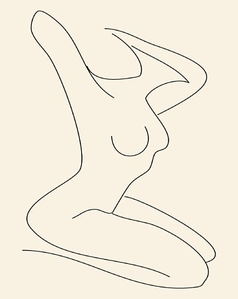 Plakat minimalistyczny kobiety w stylu line art, madebyKADO