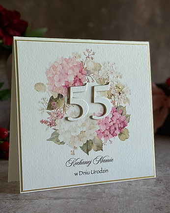 Kartka urodzinowa z dowolną cyfrą + kopert na prezent, BH 75, Anna Art and Crafts