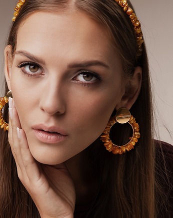 Kolczyki Amber Echo Circles, Republika jewelry