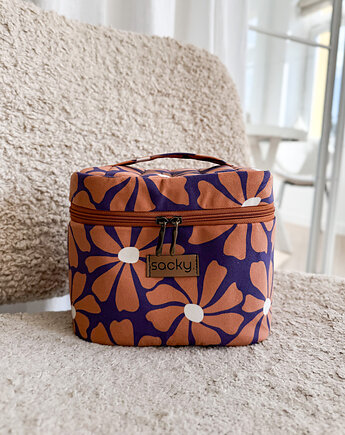 Kosmetyczka podróżnik margaretka cynamon, sacky bag
