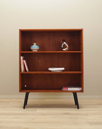 Regał tekowy, duński design, lata 70, produkcja: Dania, Przetwory design