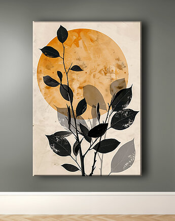Magnolia - Obraz na płótnie - Druk Blejtrama - Chiński Orient, Zen #19, Black Sapphire Art