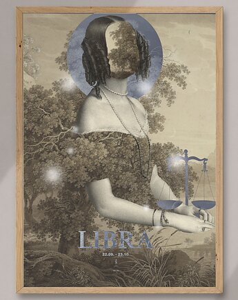 Plakat Zodiac Libra, zlepki sklejki