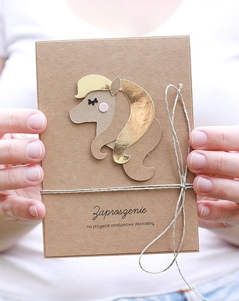 Flicka. Zaproszenia urodzinowe z koniem, papierkarnia