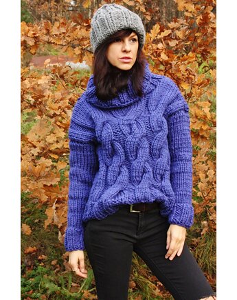 Sweter z wełną z golfem, Mademoiselle Patrini