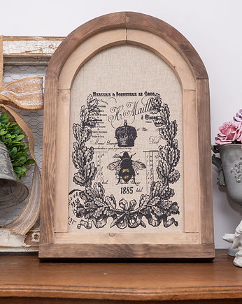RUSTYKALNA DEKORACJA ŚCIENNA, PSZCZOŁA, VINTAGE, Retro Styl, ORNAMENTI