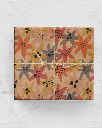 papier do pakowania -  margaretki  051 kraft, Wrap and Pack