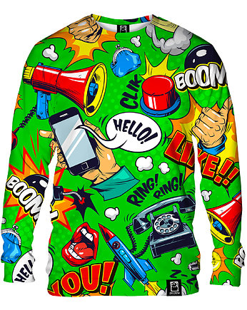 Bluza Bez Kaptura Damska DR.CROW Komiks Green, DrCrow