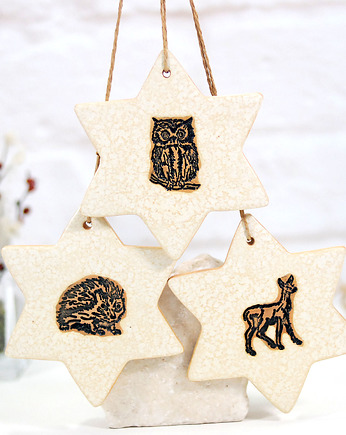 Duże gwiazdy choinkowe - las, 10FingersArt