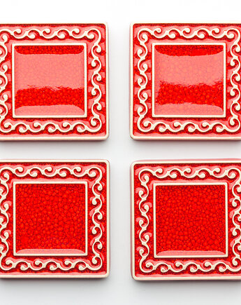 Kafle VIVACE czerwone, 5cm x 5cm, pracowniazona