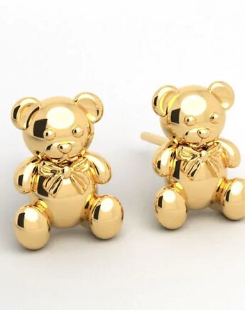 Kolczyki TEDDIES  -srebro,złoto,różowe złoto, ISSI Jewelry