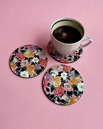 Podkładki pod kubek- Rosa- Róże- Ilustracja, BOSKE