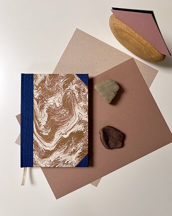 Marmurkowe złoto - notes A5 gładki, Pracownia Szeptem