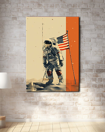 Apollo 11 - Plakat - Druk - Minimalistyczny Kolaż, NASA, kosmos #8, Black Sapphire Art