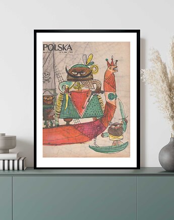 Plakat Okładka czasopisma POLSKA "Bajka piracka" z 1970 r, A. i J. Kilianowie, RiskyWalls