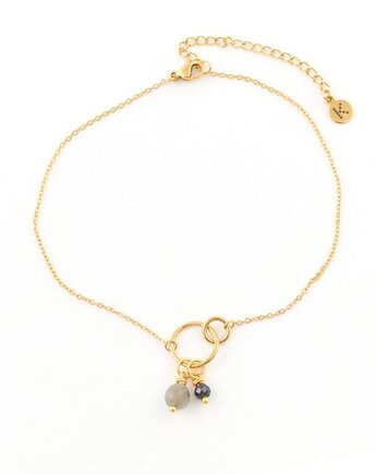 Pozłacana bransoletka na nogę z kamieniami, Kulka Bransoletki