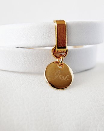 Bransoletka skórzana WHITE BELT, ISSI Jewelry