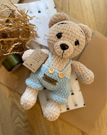 Pluszowy miś przytulanka, prezent dla dziecka, maskotka dla dziecka, HANDMADE crochet by Klaudia