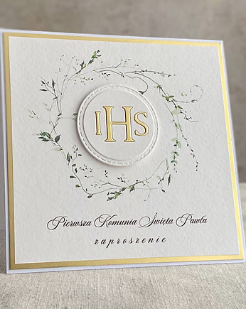 Zaproszenia na Komunię, wzór 61A, Anna Art and Crafts
