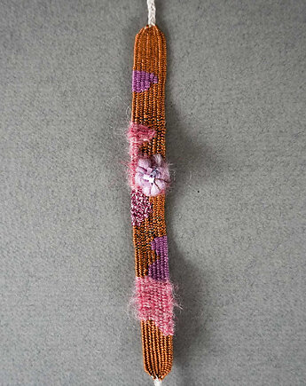 Tkana na krośnie biżuteria - Bloom, Słońcem Tkane