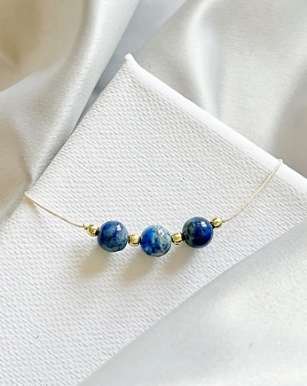 Bransoletka na sznurku z lapis lazuli i hematytami, Gleeme Jewellery