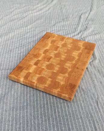 Dębowa deska do krojenia w stylu End Grain. Sztorcowy blok do krojenia., pracownia ReThing