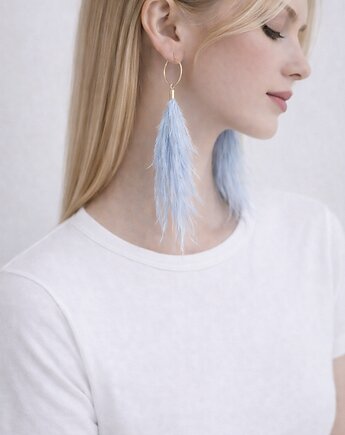 Kolczyki z piór topaz, Ajdacho