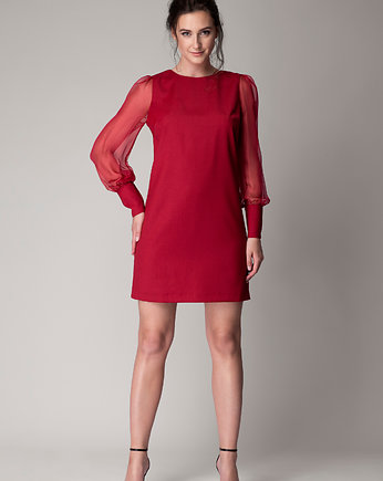 Diabolo red dress - piękna elegancka sukienka, SOFISTIQUE