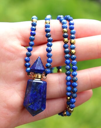 Naszyjnik Buteleczka na olejki LAPIS LAZULI, Elfbelle 