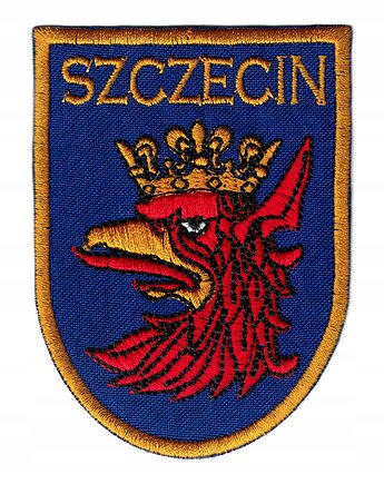 Naszywka naprasowanka SZCZECIN GRYF termoprzylepna haft 6.5x9cm, Wyszywane