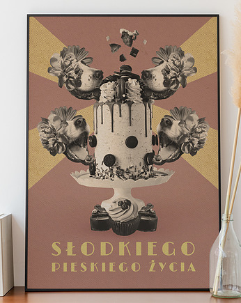 Plakat Słodkiego pieskiego życia, OKAZJE - Prezent na Rocznice ślubu