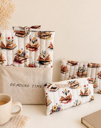 Komplet etui na książkę, piórnik, kosmetyczka, Gucia Design