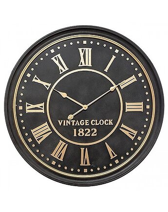 Zegar Ścienny Czarny ze Złotem 77 cm, MIA home