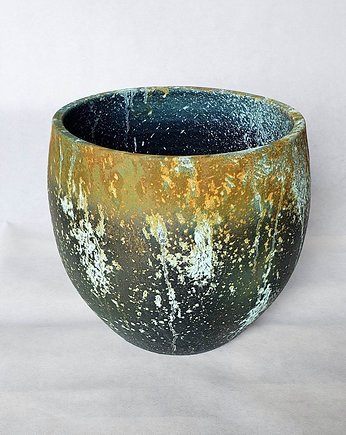Doniczka osłonka Azur zielona 37x34cm ceramiczna, OKAZJE - Prezent na 60 urodziny