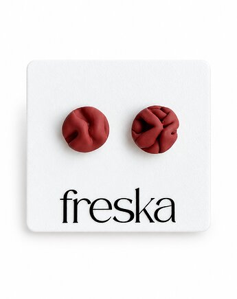 Kolczyki Fabric - czerwone, freska