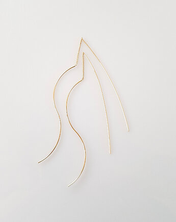 Kolczyki pozłacane Zakręcone Igiełki, Mitsu