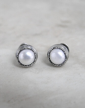 Kolczyki z perłami, srebro, Pastelove Jewelry
