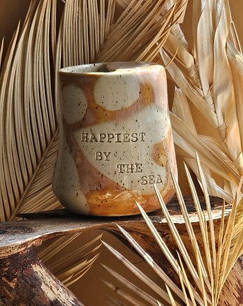 Kubek podróżny "Happiest by the Sea", Czikita Ceramics