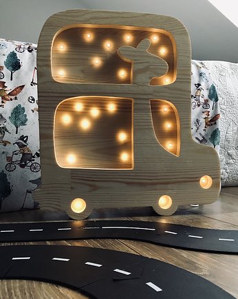 Lampka Drewniana Eko Londyński Autobus, NINKI WOOD
