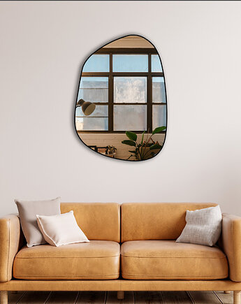 Lustro ścienne nowoczesne 55x75 cm w czarnej ramie, Nilla Home