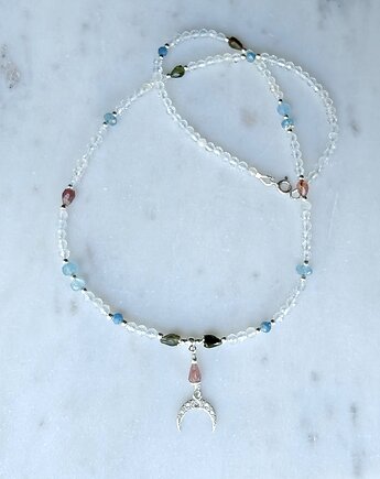 Naszyjnik z topazów z turmalinami i akwamarynem, Studio Gazela