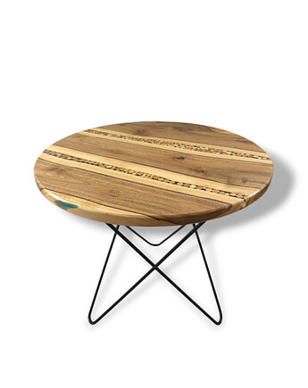 Stolik kawowy #6 DREWNO + ŻYWICA 60cm, MA WOOD