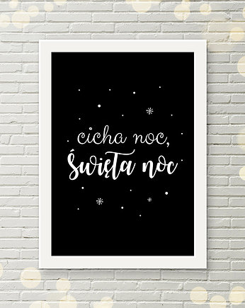 Plakat świąteczny A4 CICHA NOC, WOW party