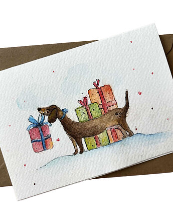 Kartka Urodzinowa Jamnik, Tworyzglowy