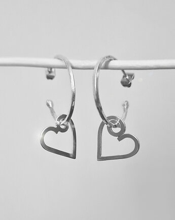 LOVE Kolczyki srebro 925 lekkie walentynkowe, COCONUT