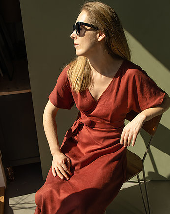 Sukienka RITA red ochra, COCOON