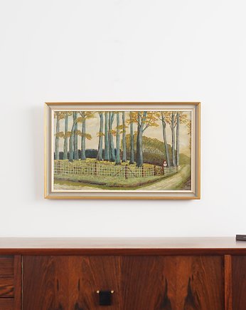 Obraz Las mieszany, skandynawski design, lata 60, Przetwory design