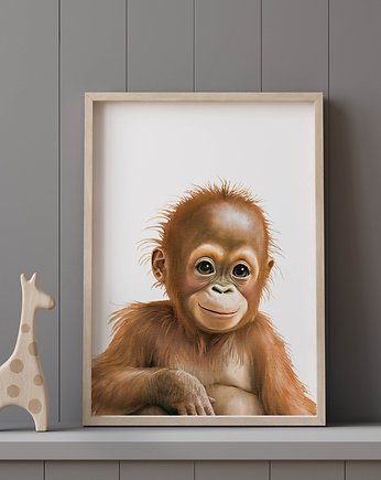 Plakat do pokoju dziecięcego z małpką P104, TamTamTu